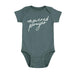 Boy's Dusty Teal Answered Prayers Onesie