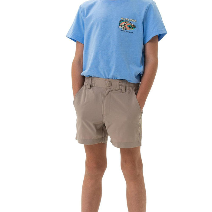 Boy's Cobblestone Khaki Performance Shorts
