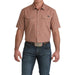 Men's Camp Brown Short Sleeve Snap Shirt