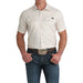 Men's Camp White Plaid Short Sleeve Snap Shirt