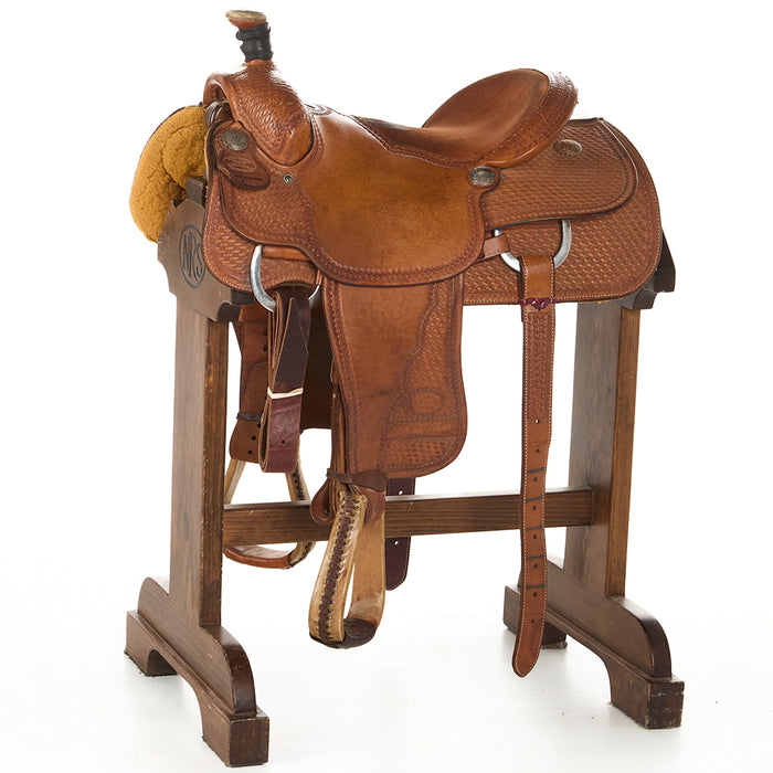 Used 15.5in Jody Ramer Basket Stamp Team Roper