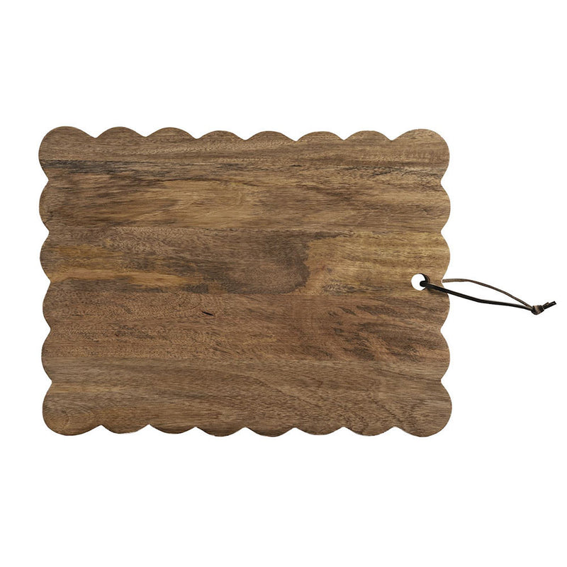 Large Scalloped Wood Board