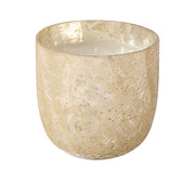 Winter White Large Boxed Crackle Glass Candle