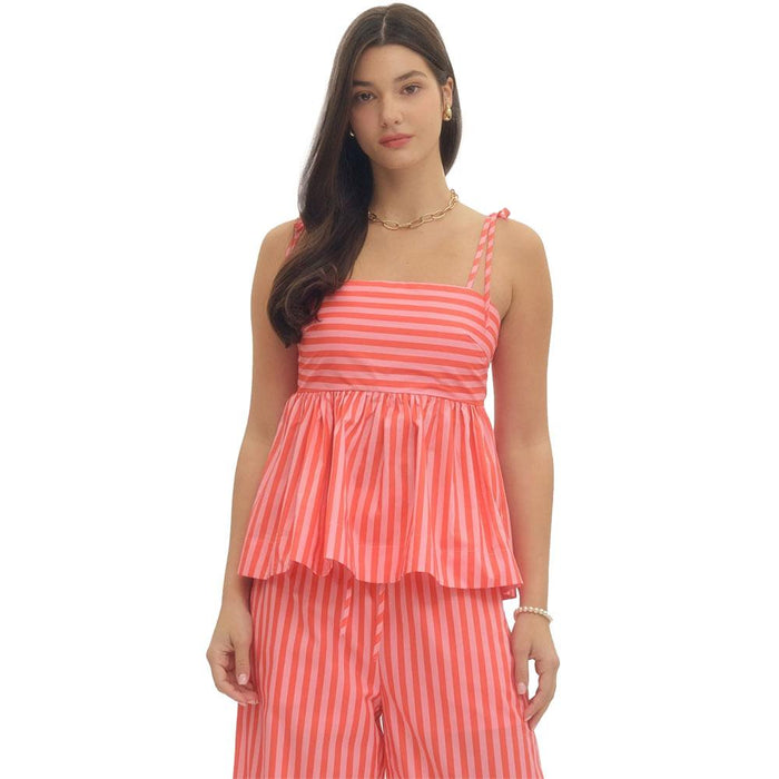 Women's Orange Sleeveless Top