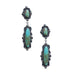 Silver & Turquoise Deco Drop Earrings