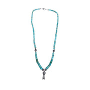 Turquoise & Silver Squash Necklace