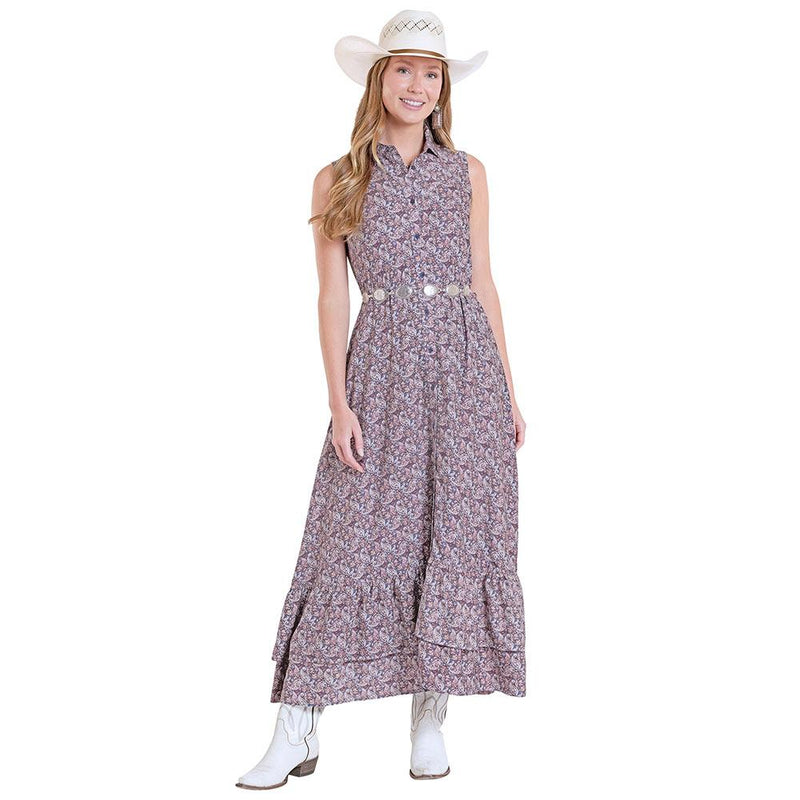 Rock & Roll Denim Women's Navy Paisley Sleeveless Dress