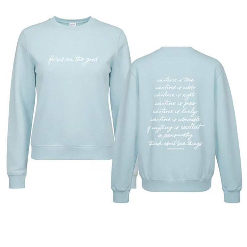 Women's Focus On Good Blue Sweatshirt
