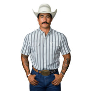 Men's Jake White Short Sleeve Snap Shirt