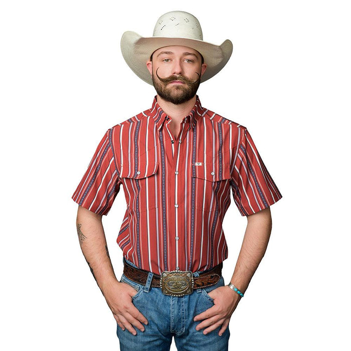 Men's Brooks Red Short Sleeve Snap Shirt