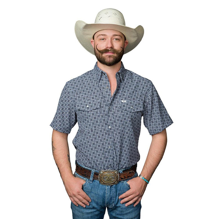 Men's Colton Blue Short Sleeve Snap Shirt