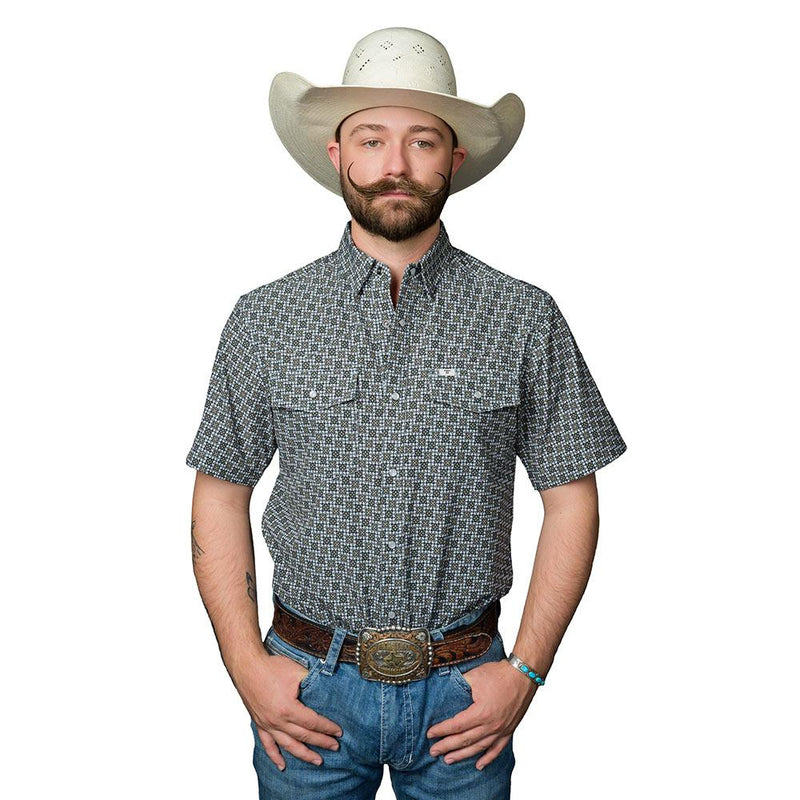 Men's Colton Green Short Sleeve Snap Shirt