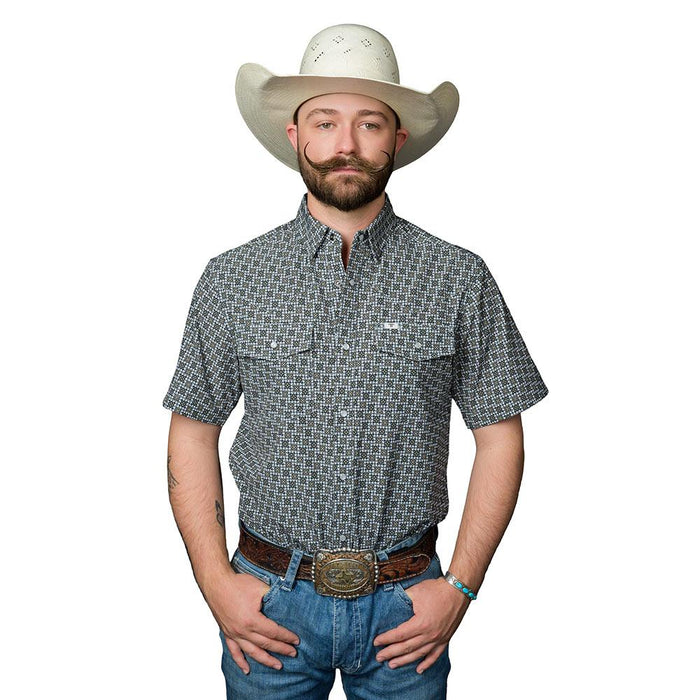 Men's Colton Green Short Sleeve Snap Shirt