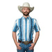 Men's Harrison Blue Short Sleeve Snap Shirt