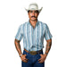 Men's James Light Blue Short Sleeve Snap Shirt