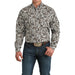 Men's White White Paisley Print Shirt