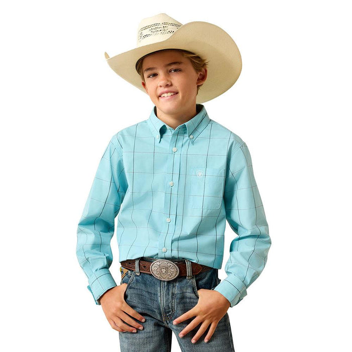 Boy's Blue Elixir Plaid Shirt