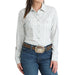 Women's White Gingham ArenaFlex Long Sleeve Shirt