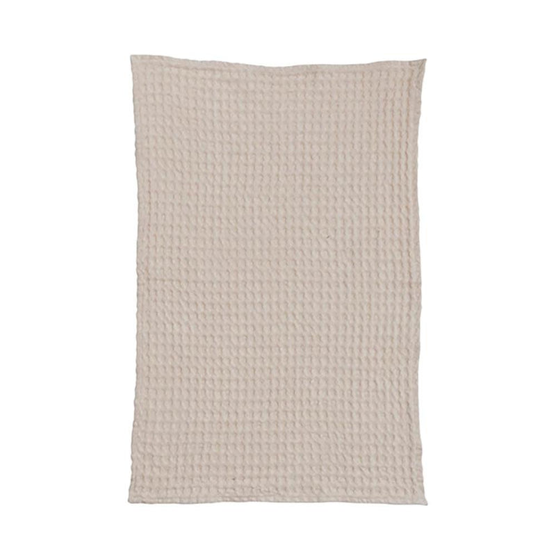 Stonewashed Cotton Waffle Weave Tea Towel Natural