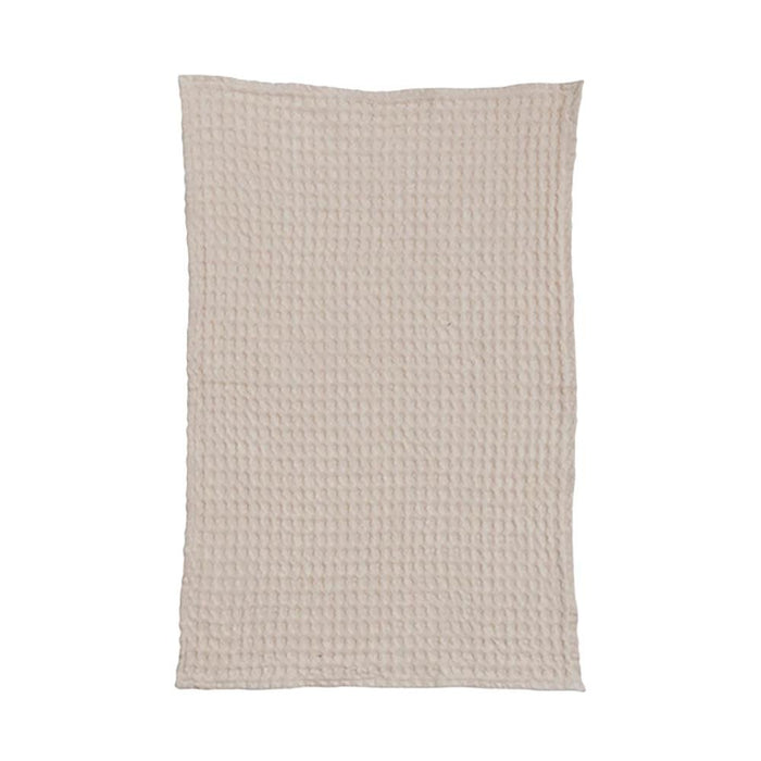 Stonewashed Cotton Waffle Weave Tea Towel Natural