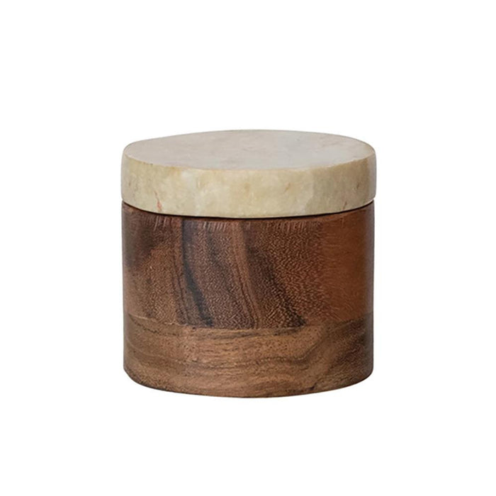 Acacia Wood Container w/ Lid