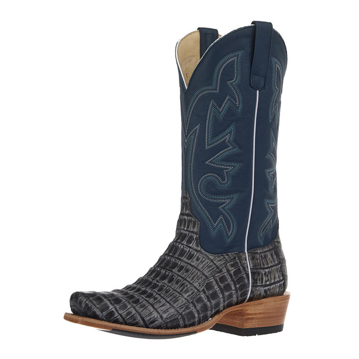 Men's Black Grey Sundance Caiman Tail Vamp 13in Atlantic Pandora Top
