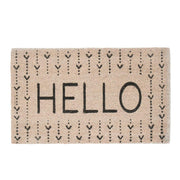 Black and White Hello Doormat