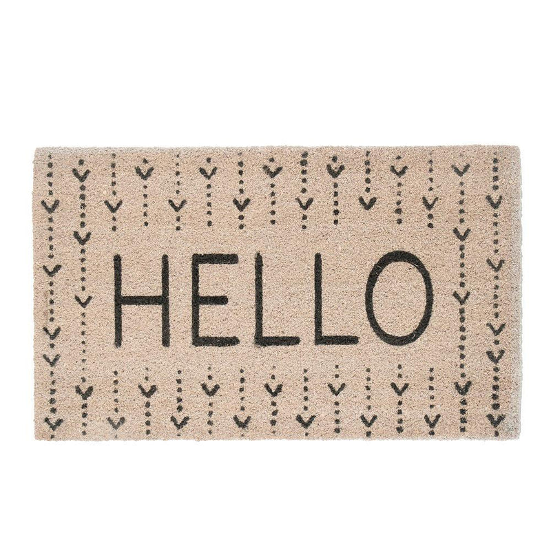 Black and White Hello Doormat