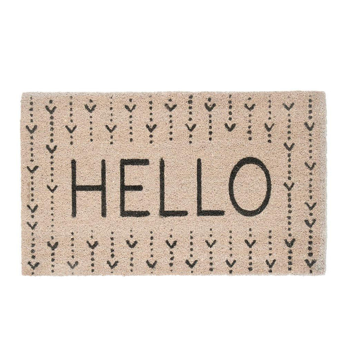 Black and White Hello Doormat
