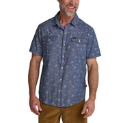 Men's H Bar B Bouquets Washed Indigo Shirt