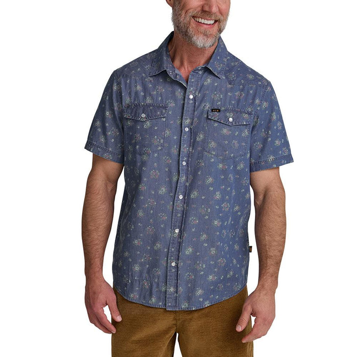 Men's H Bar B Bouquets Washed Indigo Shirt