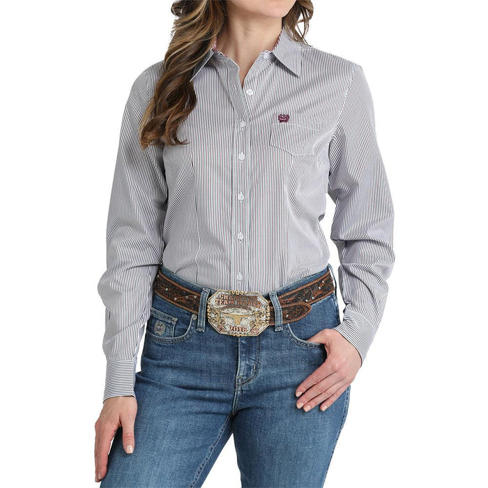 Women's White Stripe Shirt