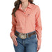 Women's Coral Print Vented Shirt