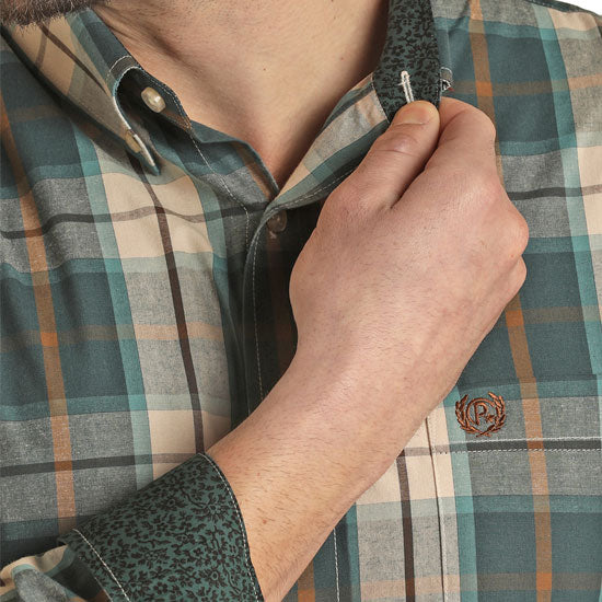 Panhandle Men's Plaid Button Down Shirt