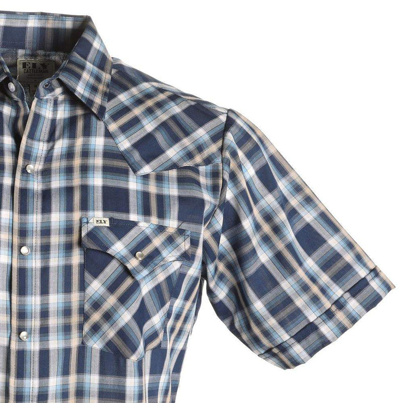 Ely Cattleman Men's Plaid Western Snap Shirt