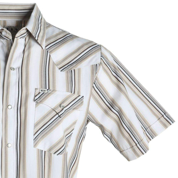 Ely Cattleman Men's Stripe Western Snap Shirt