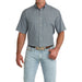 Men's Blue Printed ArenaFlex Short Sleeve Shirt