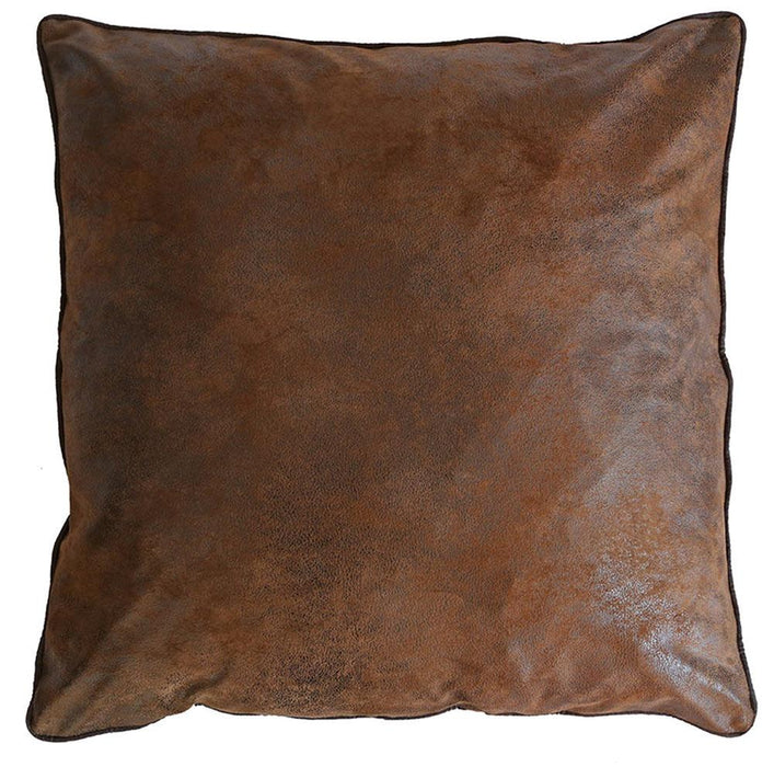 Wyoming Faux Leather Oversized Euro Pillow Cover 2pc