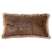 Running Horses Western Faux Leather Pillow 14x2