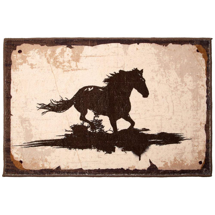 Running Horse Small Western Rug