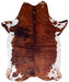 Small Faux Cowhide White Belly Accent Rug