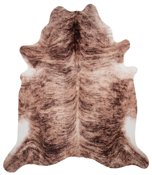 Small Faux Cowhide Medium Brindle Accent Rug