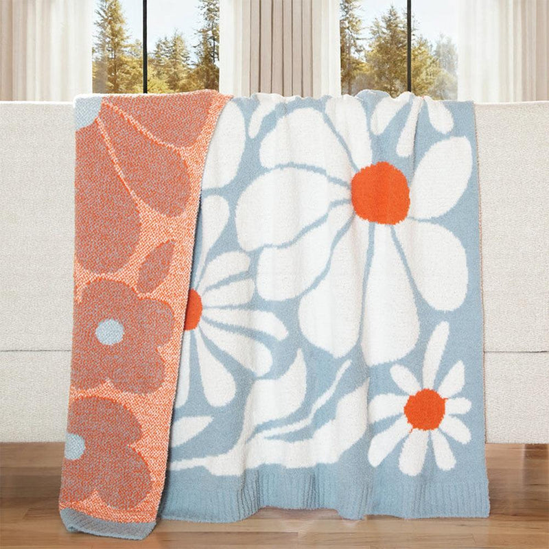 Blossoms Blues Stretchy Throw
