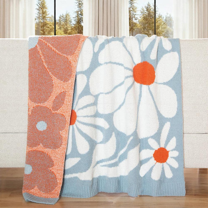Blossoms Blues Stretchy Throw