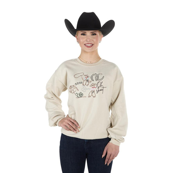 Sand Oh Shoot Embroidered Sweatshirt