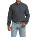 Men's Black Printed Long Sleeve Shirt