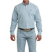 Men's White Plaid Print Long Sleeve Shirt