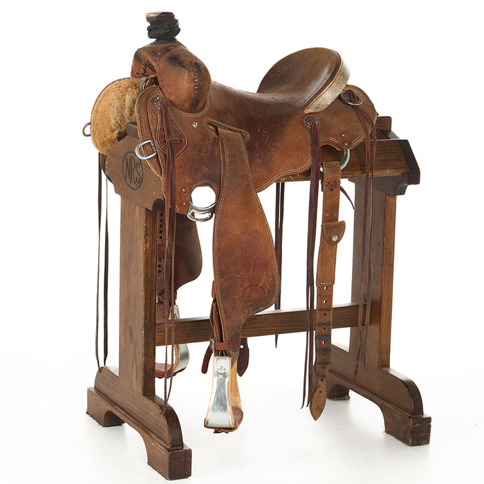 Used 14.5in Roughout Seat Rig Strip Down Ranch Roper