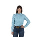 Women's Seafoam Tencel Stripe Long Sleeve Shirt
