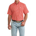 Men's Red Print Short Sleeve Shirt